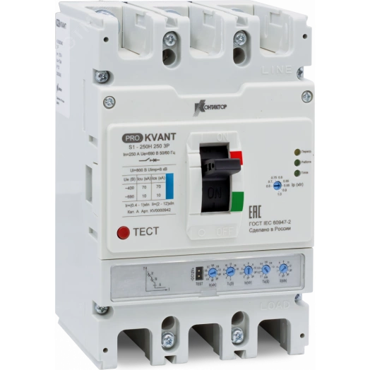 Выключатель автоматический PRO.KVANT S1-250S 3P 250A 50kA