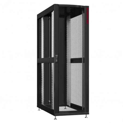 Шкаф серверный 45U 800х1070 передняя дверь: одностворчатая перфорированная IP20. задняя дверь: двустворчатая глухой металл IP51. боковые панели: без. цвет: черный RAL9005 