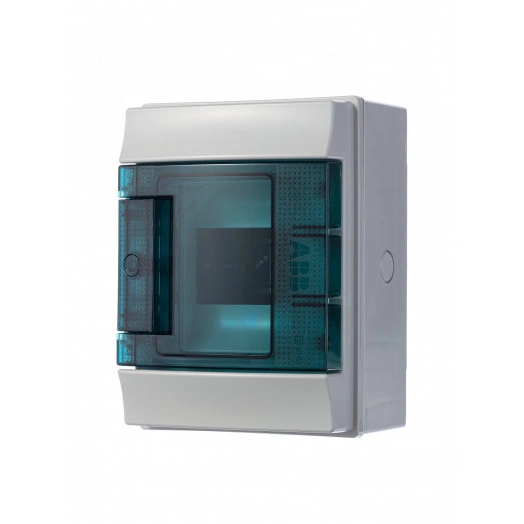 Щит распределительный навесной ЩРн-п-4 пластиковый Mistral65 серая прозрачная дверь без клемм IP65 (65P04X12)