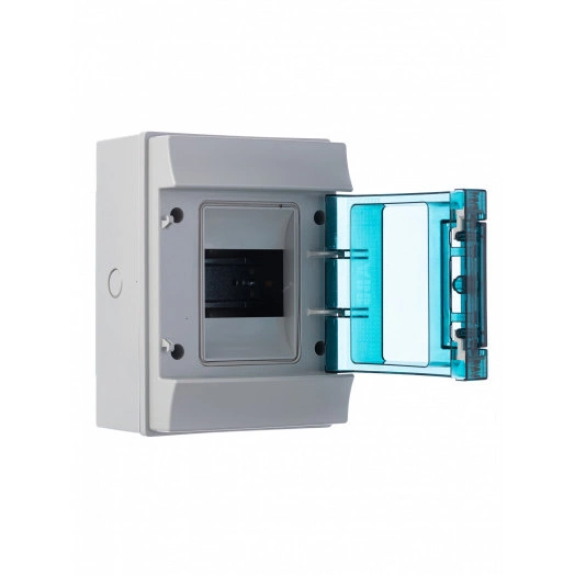 Щит распределительный навесной ЩРн-п-4 пластиковый Mistral65 серая прозрачная дверь без клемм IP65 (65P04X12)