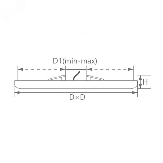 Светильник светодиодный ДВО-12w 4000К 1200Лм квадратный slim белый с регулируемым монтажным диаметром (до 105мм)