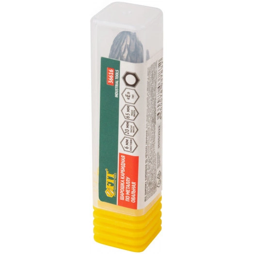 Шарошка карбидная, штифт 6 мм, тип ''E'', овальная 12х20х65 мм