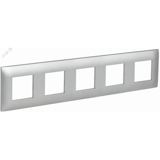 SKANDY Рамка 5-местная SK-F05S серебряный IEK