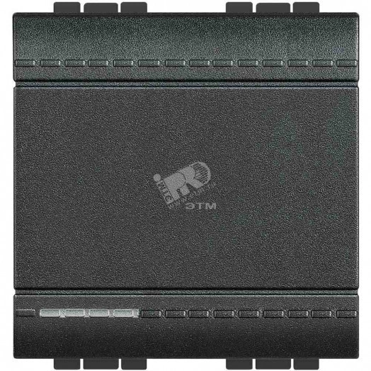 LivingLight Кнопка с автоматическими клеммами 2 модуля антрацит