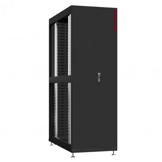 Шкаф серверный 42U 600х1070 передняя дверь: двустворчатая глухой металл IP51. задняя дверь: протект IP41. боковые панели: без. цвет: черный RAL9005 