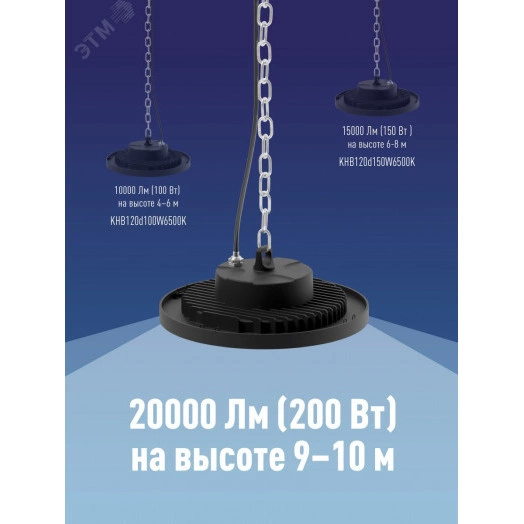 Светильник светодиодный ДСП-200Вт HIgh Bay 6500К 20000 Лм IP65