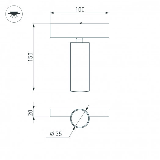 Светильник MAG-SPOT-25-R120-12W Day4000 (BK, 30 deg, 24V, DALI) (Arlight, IP20 Металл, 3 года)