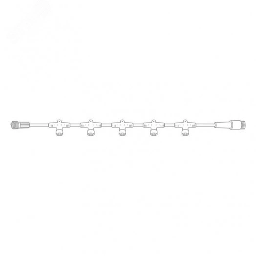 Разветвитель - шина для уличных гирлянд Professional (1 вход, 20 выходов), белый ПВХ