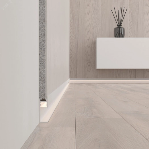 Профиль PLINTUS-H35-F-2000 WHITE (Алюминий)