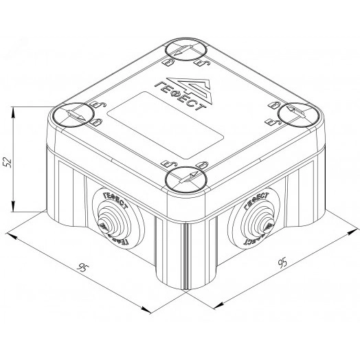 Коробка монтажная КМ-1010(П)-IP55