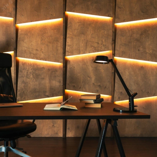 Светильник настольный 9W Сенсорный выключатель TLD-570 Black/LED/500Лм/2700-5500K/Diммer черный