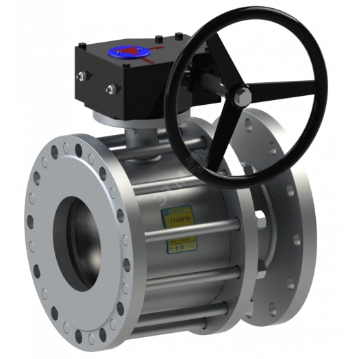 Кран шаровой фланцевый сборный стандартнопроходной DN 300 PN 16 с редуктором тип 11с41п