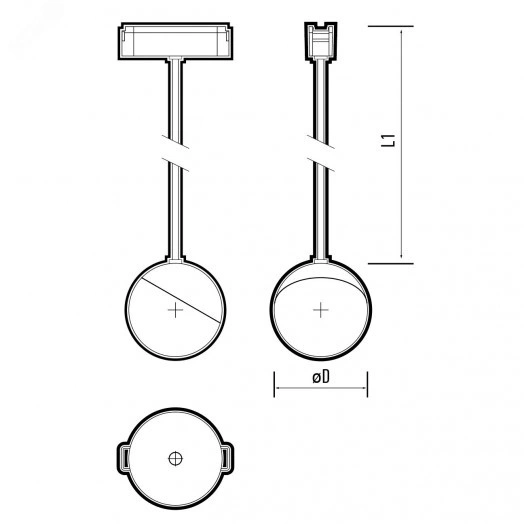 Светильник трековый светодиодный низковольтный ДПО16 3010P-1m 10W 4000K 100° черный IP20 Jazzway