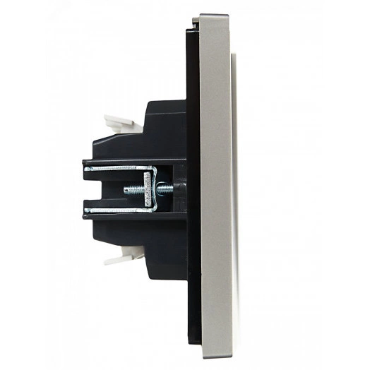 FORTE&PIANO Выключатель 2-клавишный проходной с индикацией 10А FP508 сталь IEK