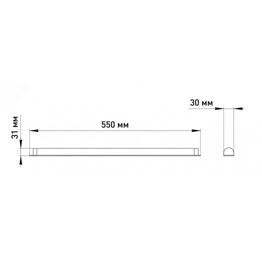 Светильник светодиодный линейный SPO-501-M-6K-10 T8 600мм 10Вт 6500К матовый