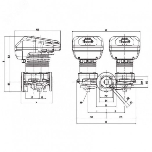 Насос циркуляционный EVOPLUS D 120/220.32 M с мокрым ротором с частотным регулированием