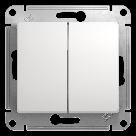 Механизм переключателя проходного 2-кл. СП Glossa 10А IP20 (сх. 6/2) 10AX бел. SchE GSL000165