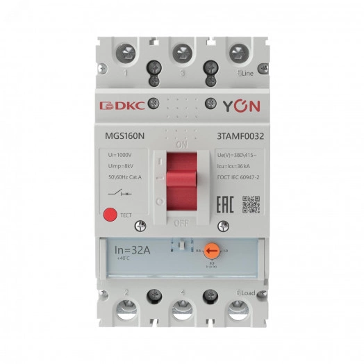 Выключатель автоматический YON MGS160 3P 25,6-32A 36kA