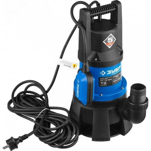 Насос дренажный для грязной воды Профессионал НПГ-Т3-1300 ЗУБР, 1300 Вт