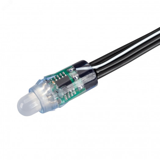 Герметичный управляемый модуль SPI-UVR-D12 5V RGB-BPT (0.3W, IP67, 90 deg) (Arlight, Пластик, 5 лет)