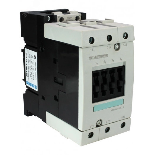 Контактор электромагнитный 3RT1044-1AP00, 3-пол., 65A, AC-3, 30кВт/400V, 230V AC, 50Гц, типоразмер S3, винтовые клеммы, IP20