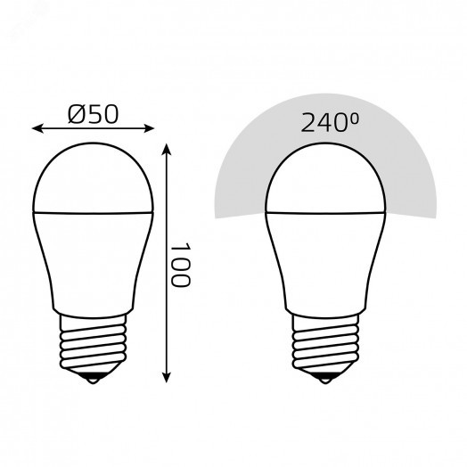 Лампа светодиодная LED 13 Вт 1200 лм 4000К AC180-240В E27 шар P45 нейтральный Basic