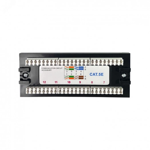 Патч-панель 24 UTP порта RJ45. cat.5е. 1U. Dual IDC. без органайзера