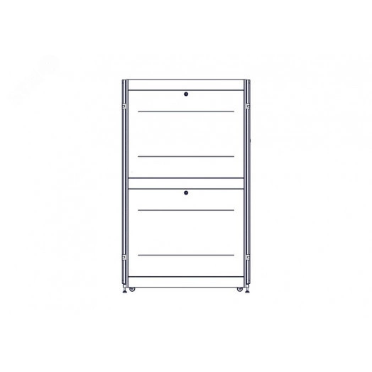 Шкаф Uniprom. 42U-800/1200. боковые панели 4шт. черный