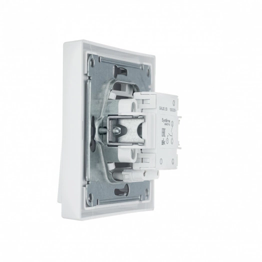 ARTGALLERY 2-клавишный выключатель с подсветкой, сх.5а, 10АХ, механизм, белый