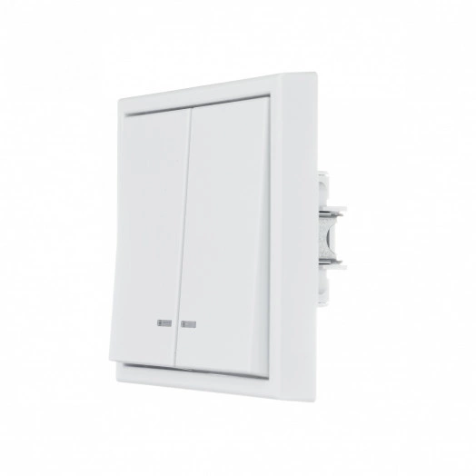 ARTGALLERY 2-клавишный выключатель с подсветкой, сх.5а, 10АХ, механизм, белый