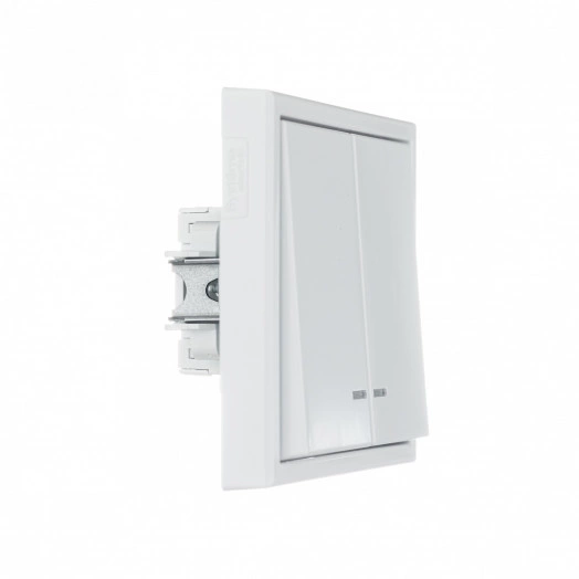 ARTGALLERY 2-клавишный выключатель с подсветкой, сх.5а, 10АХ, механизм, белый