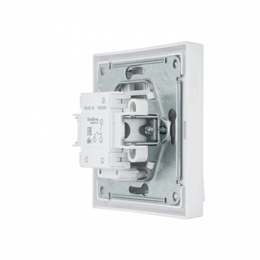 ARTGALLERY 2-клавишный выключатель с подсветкой, сх.5а, 10АХ, механизм, белый