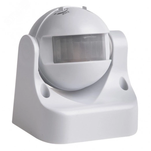 Датчик движения настенный ДДС02 180град 1200Вт 3-2000Лк 12м 10-420сек IP44