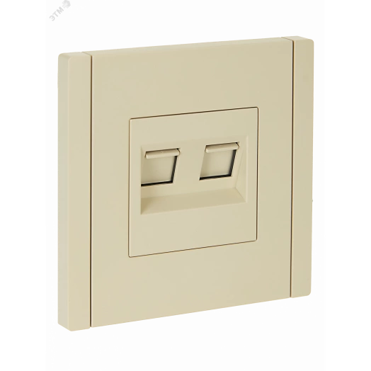 FORTE&PIANO Розетка компьютерная двойная RJ45 кат.5E FP433 ваниль IEK