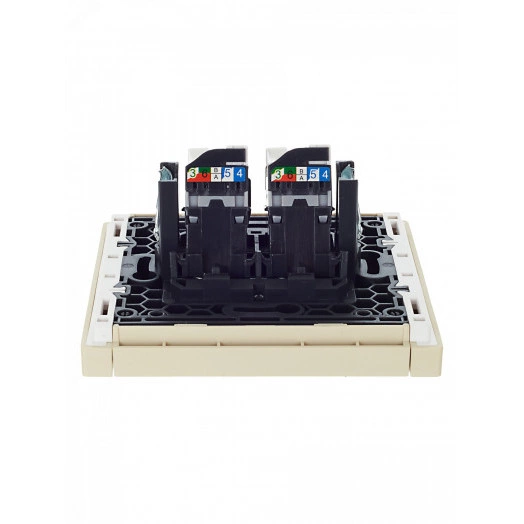 FORTE&PIANO Розетка компьютерная двойная RJ45 кат.5E FP433 ваниль IEK
