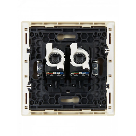 FORTE&PIANO Розетка компьютерная двойная RJ45 кат.5E FP433 ваниль IEK