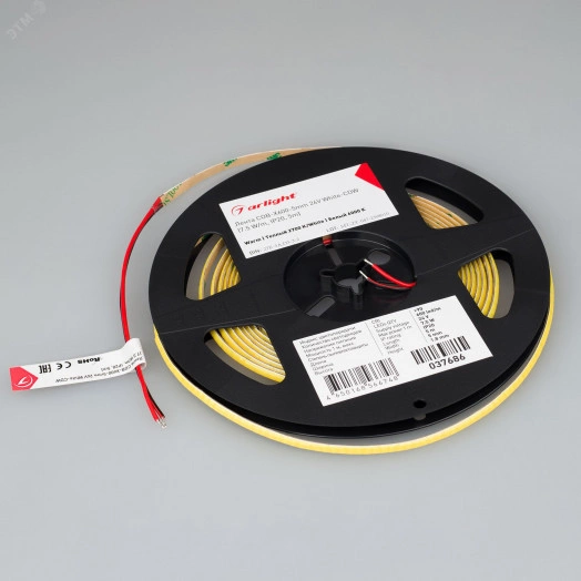 Лента COB-X600-5мм 24V White-CDW (7.5 W/m, IP20, 5м) (-)