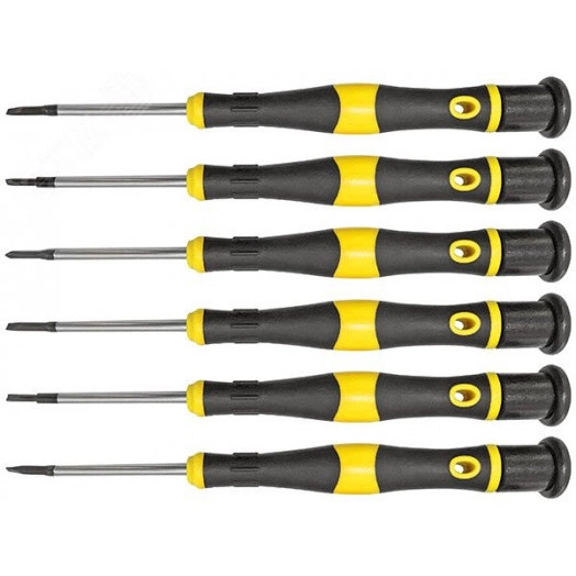 Отвертки для точных работ CrV, 6 шт., PH/SL, пластиковый кейс