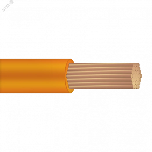 Провод силовой ПуГВ 1х1.5 оранжевый ТРТС 100м