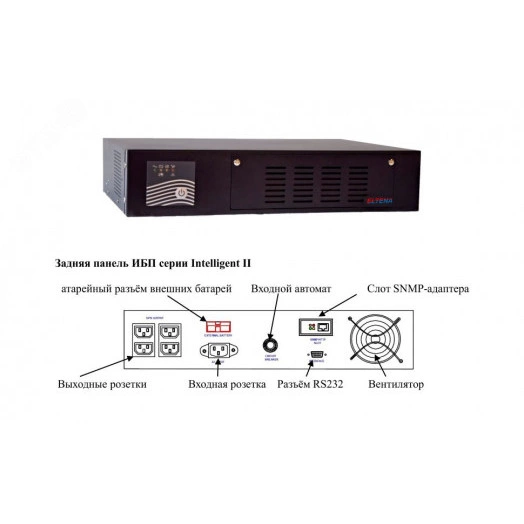 Источник бесперебойного питания Intelligent II 1000RMLT, Rack Mount, line-interactive, 1000 Ва/700Вт, фаза 1/1, 4 шт. IEC320-С13, RS – 232, слот для SNMP-карт