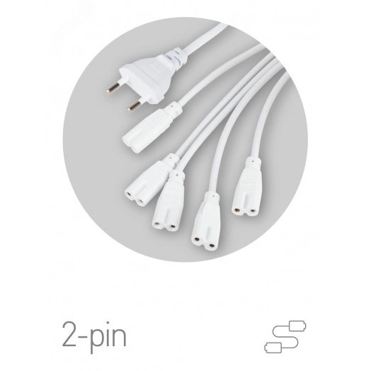 Разветвитель сетевой для фитолампы 2 м для подключения 5 светильников FITO 5х IEC C7 (2 pin)