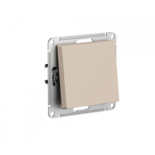 ATLASDESIGN выключатель одноклавишный, сх.1, 10АХ, механизм, ПЕСОЧНЫЙ