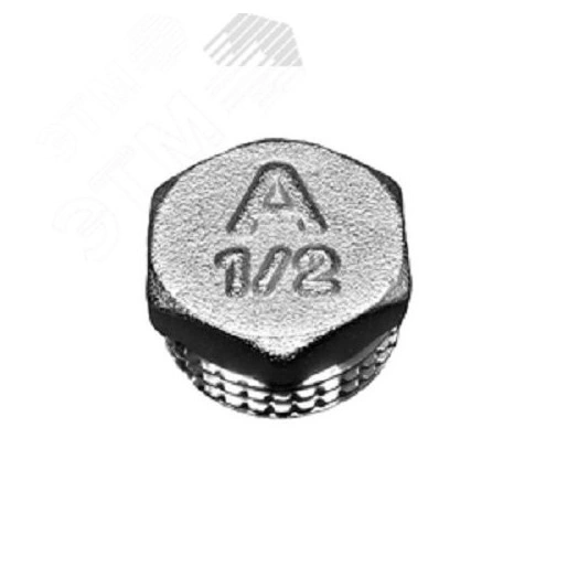 Пробка НР 1/2' никелированная, уп