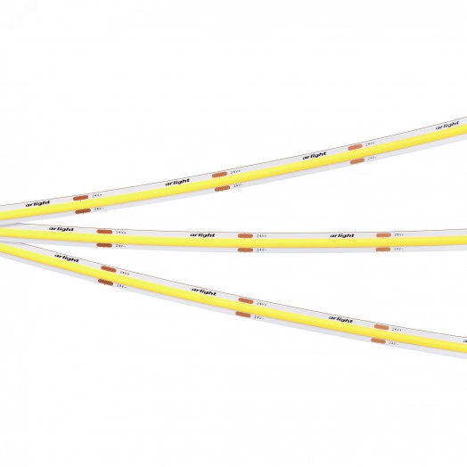 Лента COB-X480-8mm 24V Yellow Volt (8 W/m, IP20, 5m) (Arlight, -)