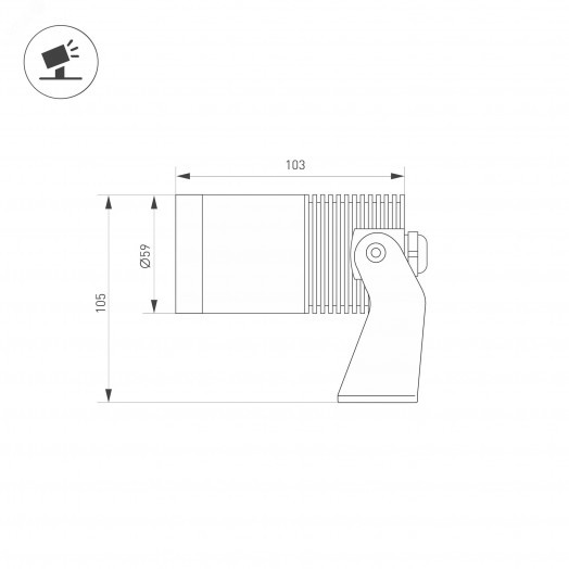 Светильник KT-WATER-R59-15W RGBW (SL, 40 deg, 12V) (Arlight, IP68 Металл, 3 года)