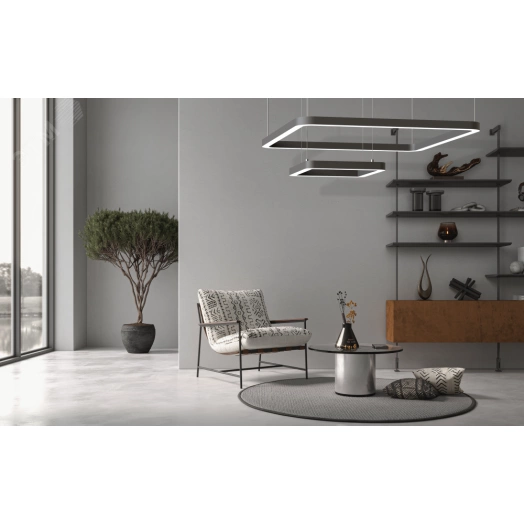 Светильник светодиодный ДСО-57Вт 3000К Enso Q черный