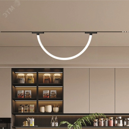 Светильник трековый светодиодный низковольтный ДПО16 4018-1m 18W 4000K 360° черный IP20 Jazzway