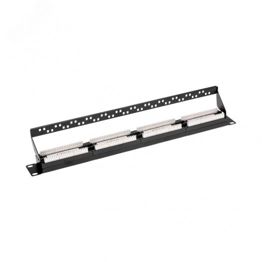 Панель коммутационная с кабельным органайзером 19 дюймов 1U 24 порта UTP RJ-45 CAT 5e