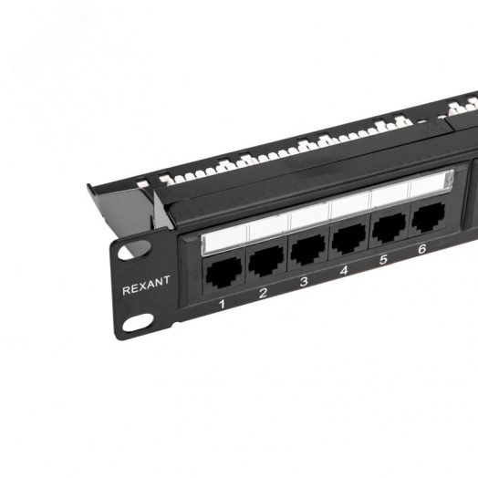 Панель коммутационная с кабельным органайзером 19 дюймов 1U 24 порта UTP RJ-45 CAT 5e
