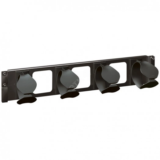 Органайзер кабельный с пластиковым кольцом 2U